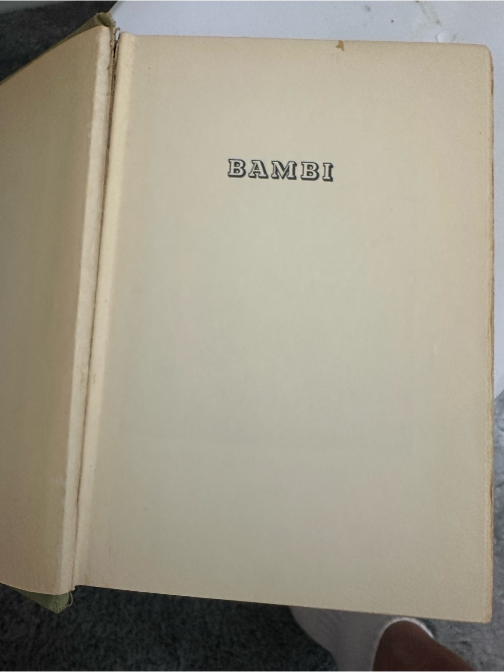 Bambi Hardcover Book - Cream